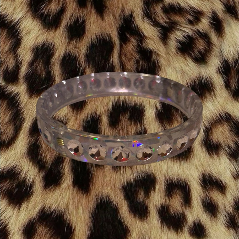 Y2K Silver Bangle Bracelet
